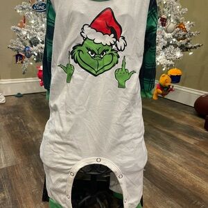 Green and White Grinch Kids Bodysuit